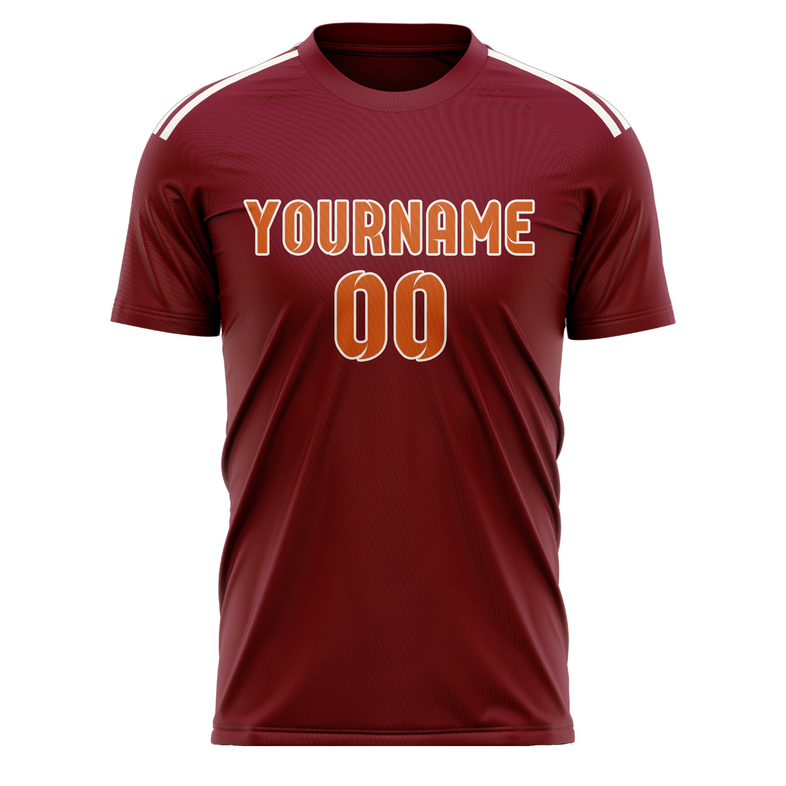 Custom Crimson Red Orange Soccer Jersey