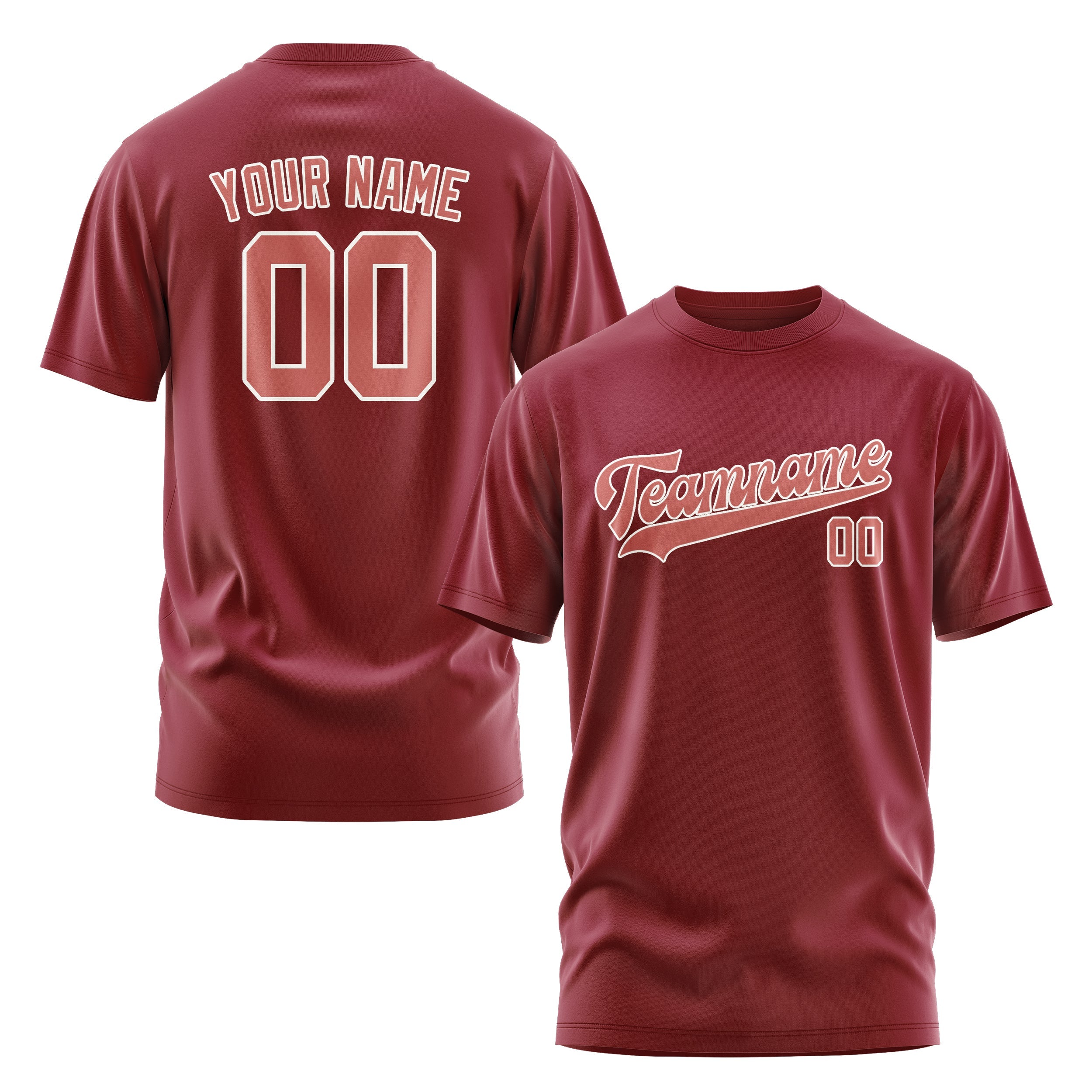 Custom Crimson Red Copper Rose T-Shirt