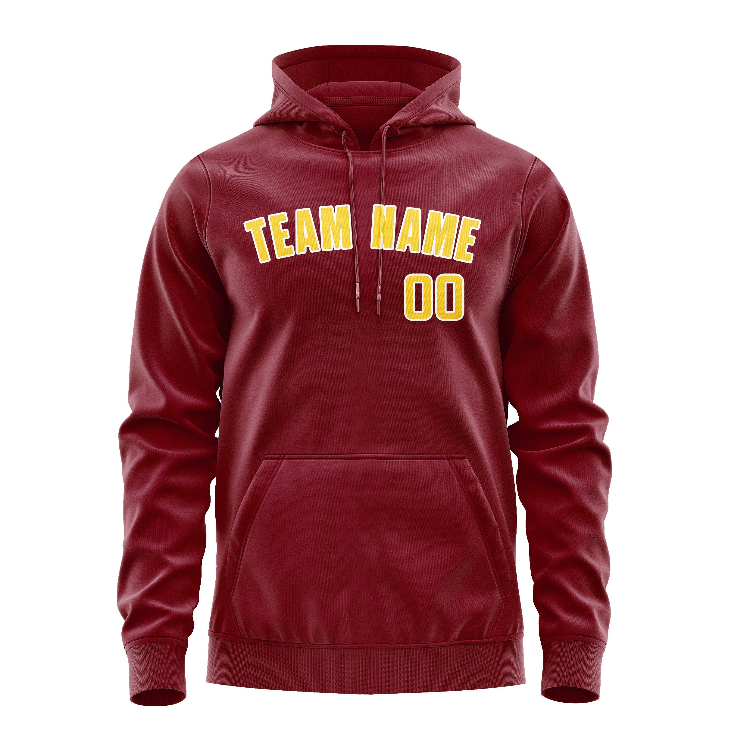 Custom Crimson Red Gold Hoodie