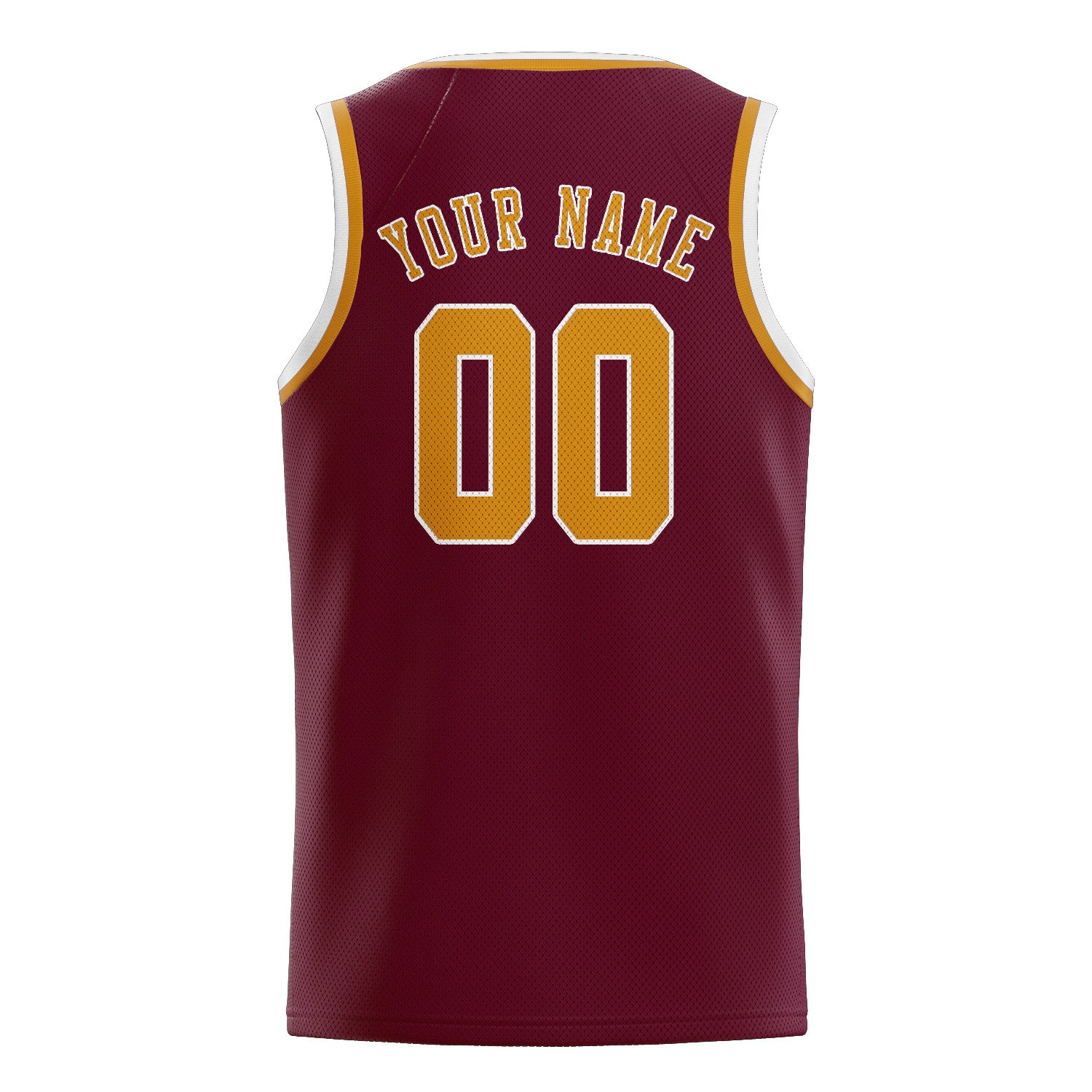 Custom Crimson Red Yellow Basketball Jersey