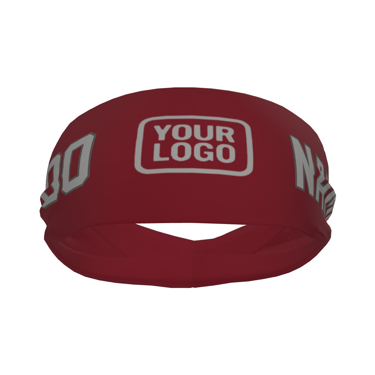 Custom Crimson Red Gray Sports headband