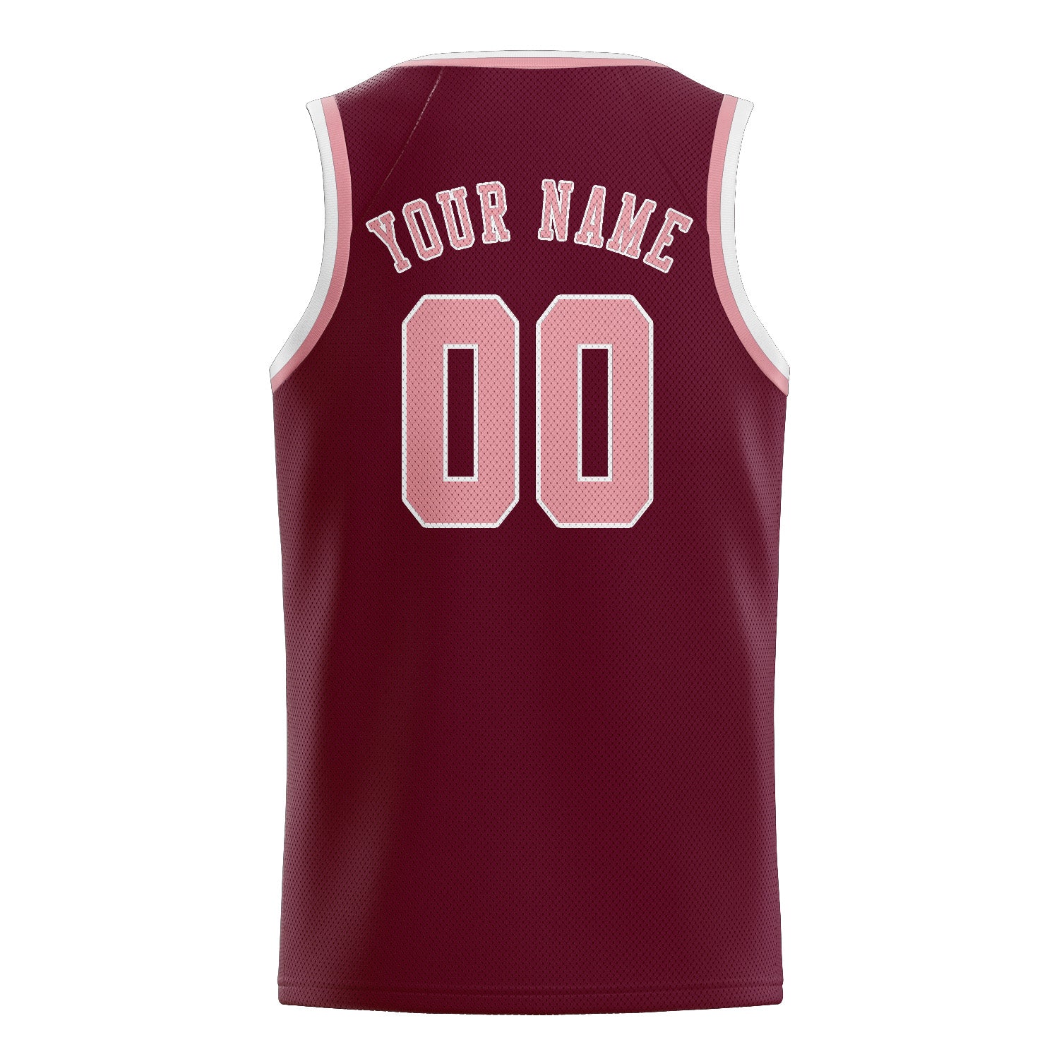Custom Crimson Red Light Pink Basketball Jersey
