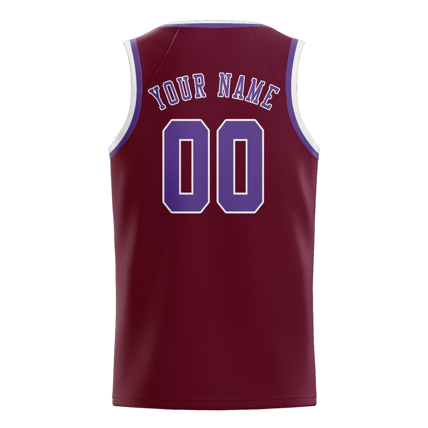 Custom Crimson Red Light Purple Basketball Jersey