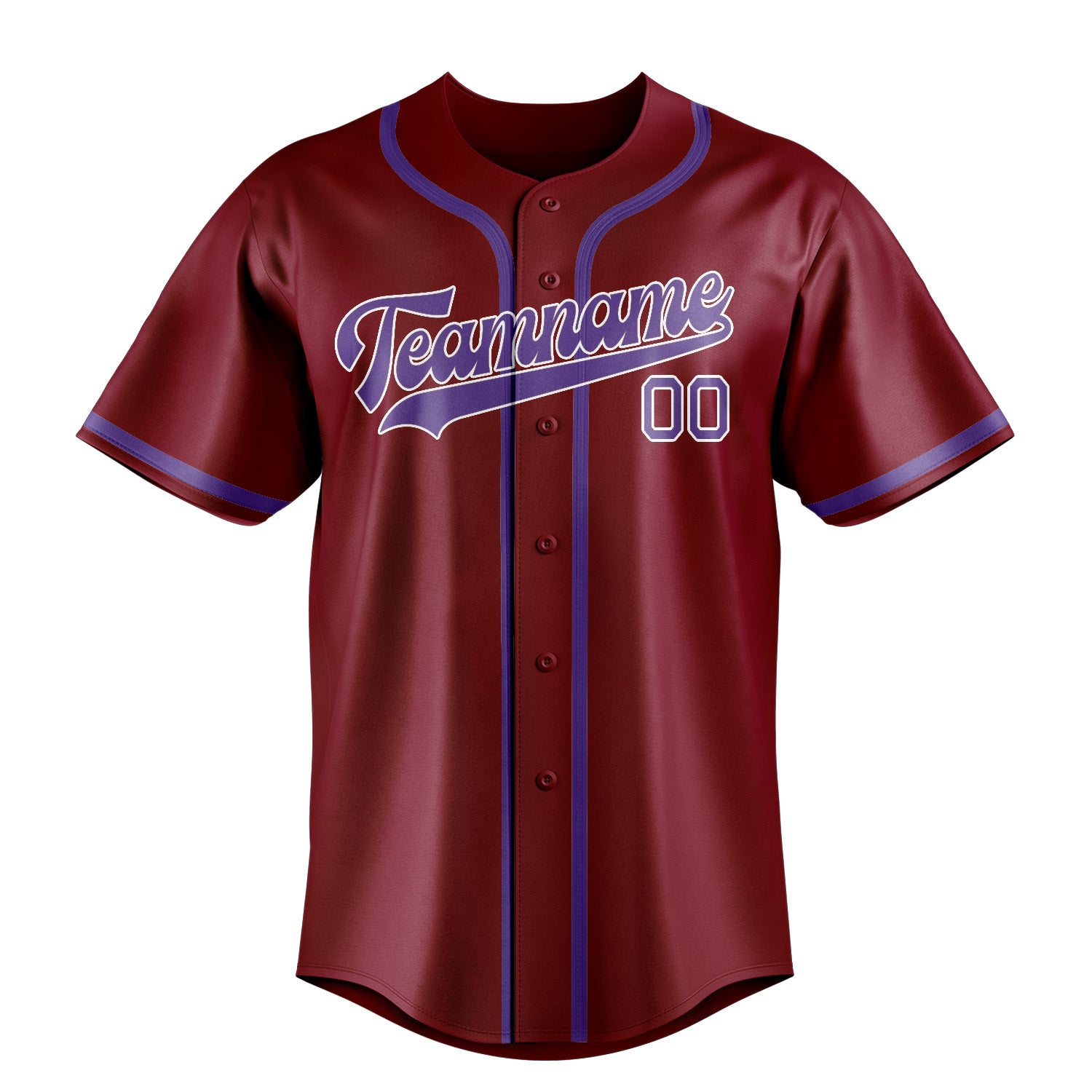 Custom Crimson Red Light Purple Baseball Jersey