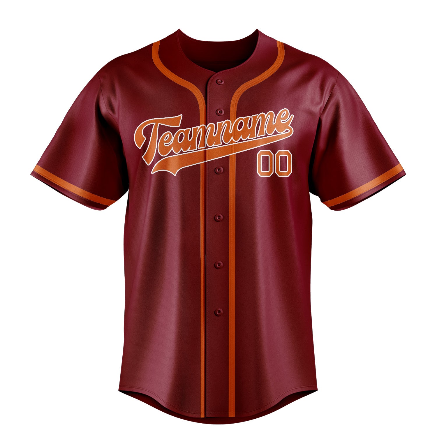 Custom Crimson Red Orange Baseball Jersey