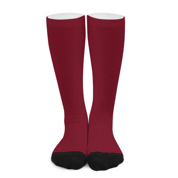 Custom Crimson Red Crimson Red Knee-High Sock