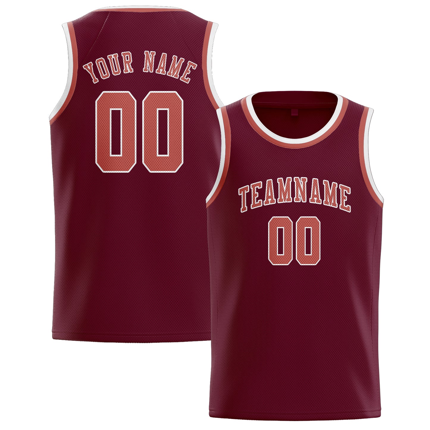 Custom Crimson Red Copper Rose Basketball Jersey