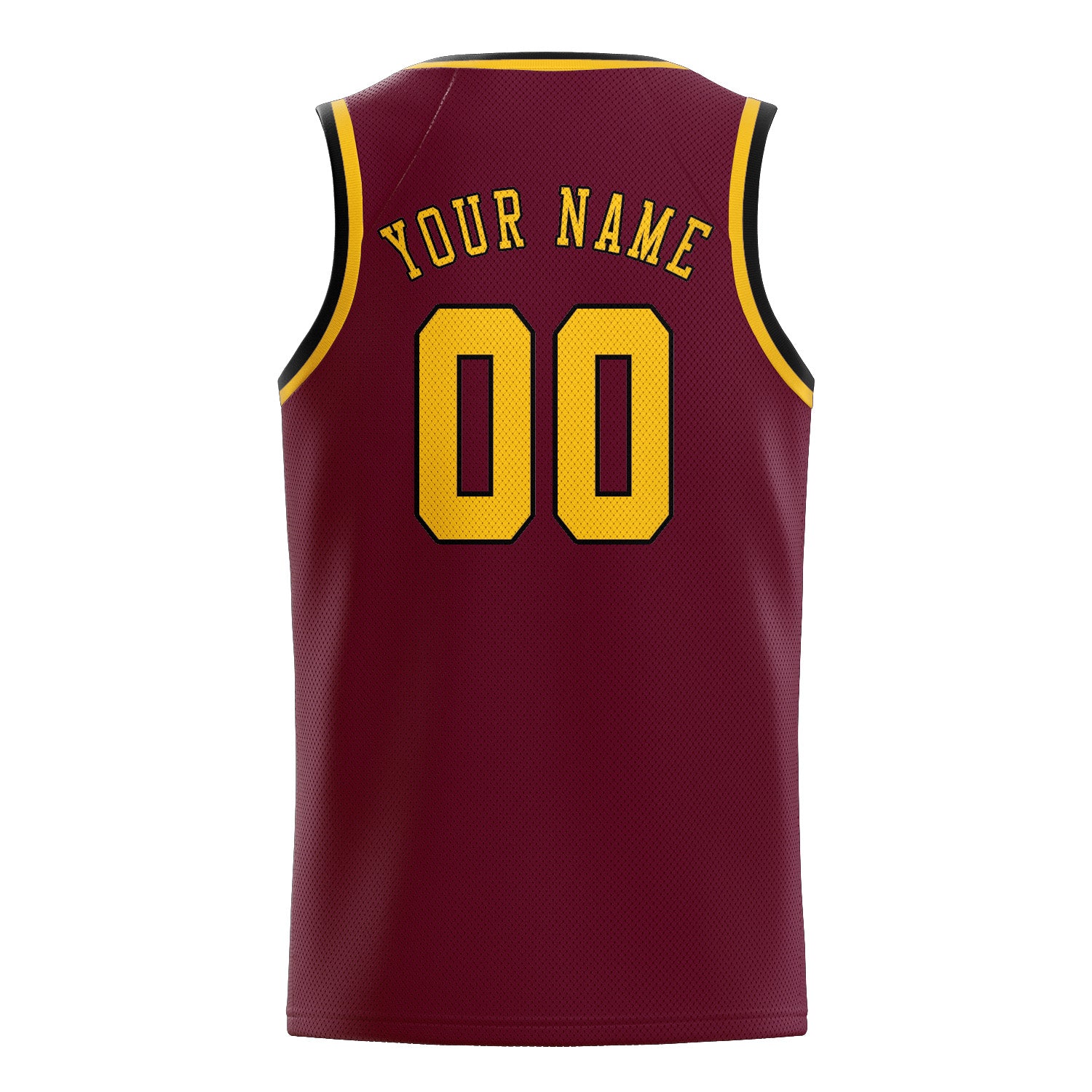 Custom Crimson Red Gold Basketball Jersey