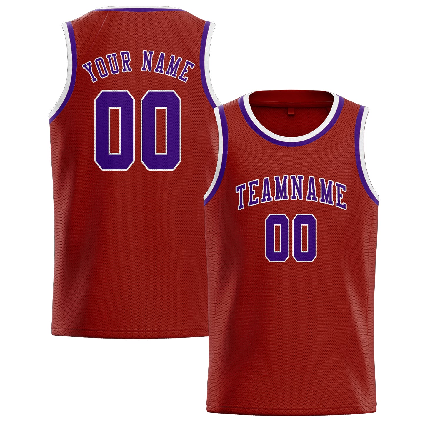 Custom Coral Red Purple Basketball Jersey