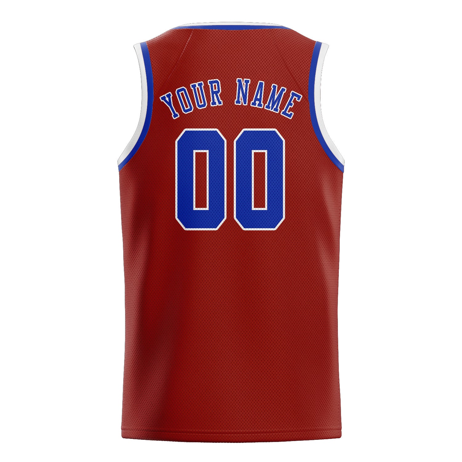 Custom Coral Red Sky Blue Basketball Jersey