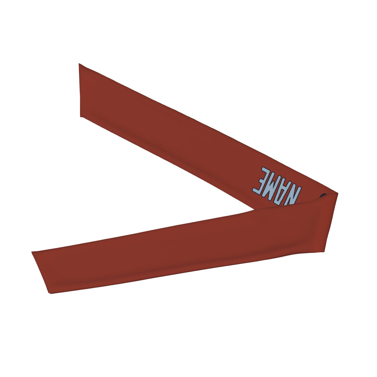 Custom Coral Red Light Blue Headband