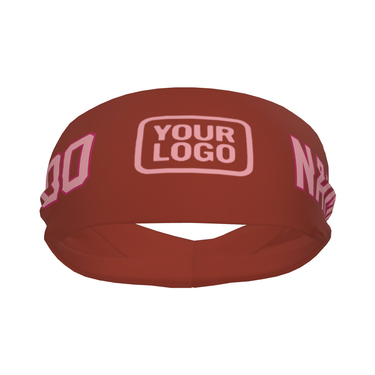Custom Coral Red Light Pink Sports headband