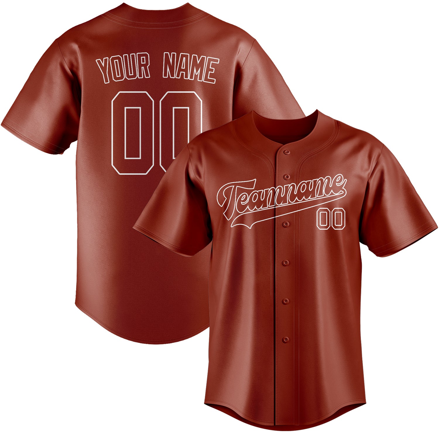 Custom Coral Red White Baseball Jersey