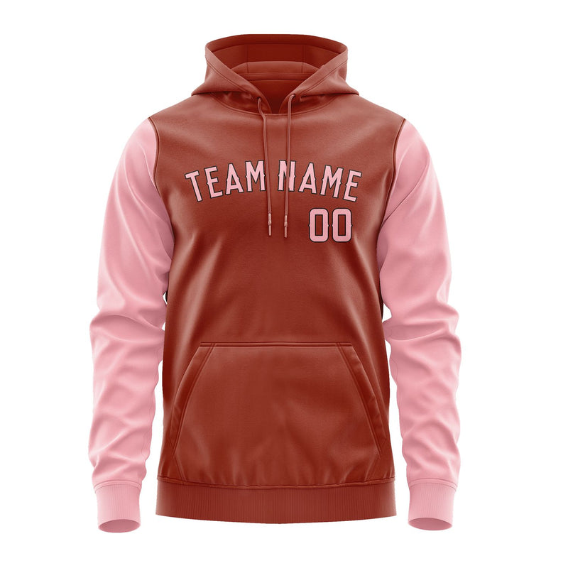 Custom Coral Red Light Pink Hoodie 1616212116B31721