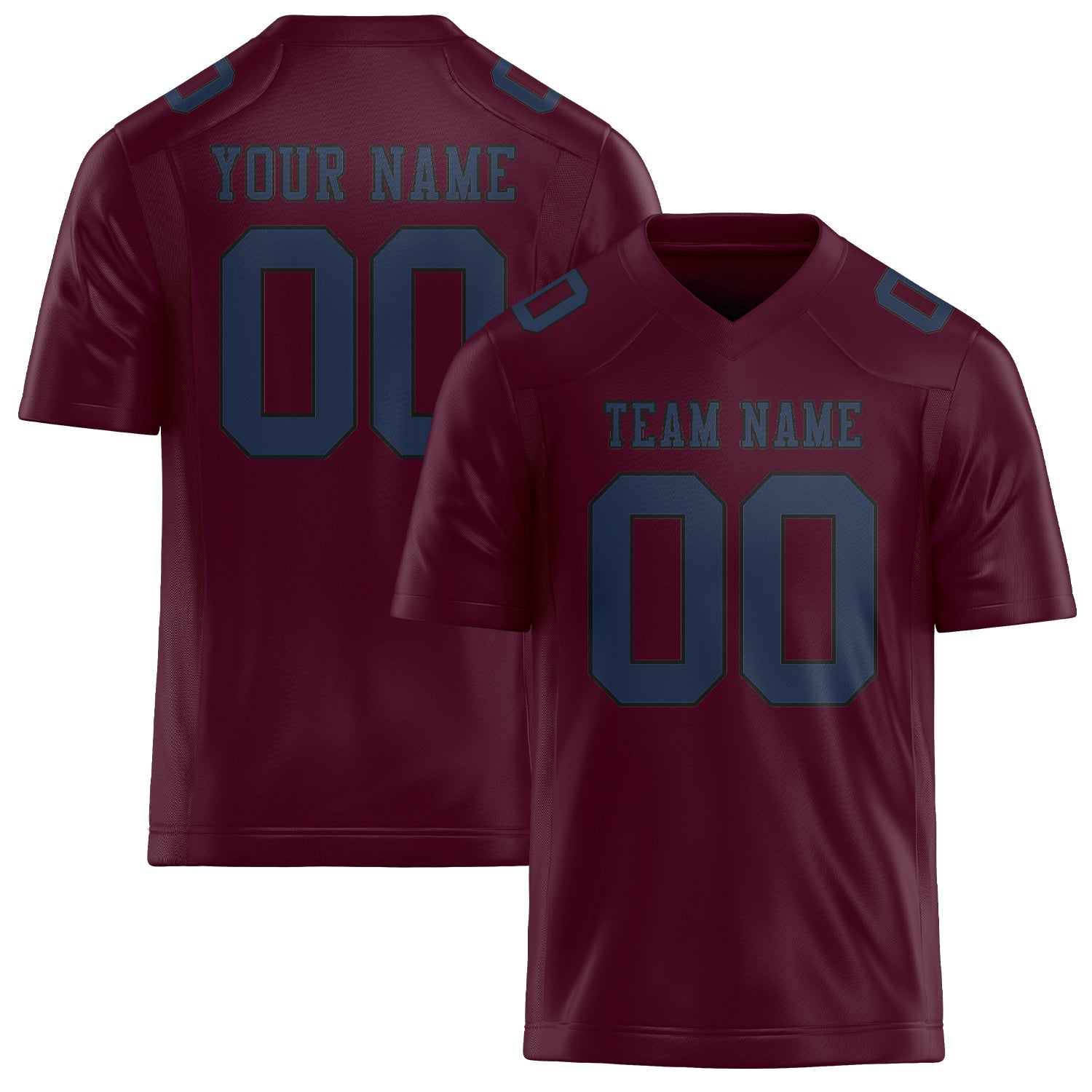 Custom Coral Red Blue Football Jersey