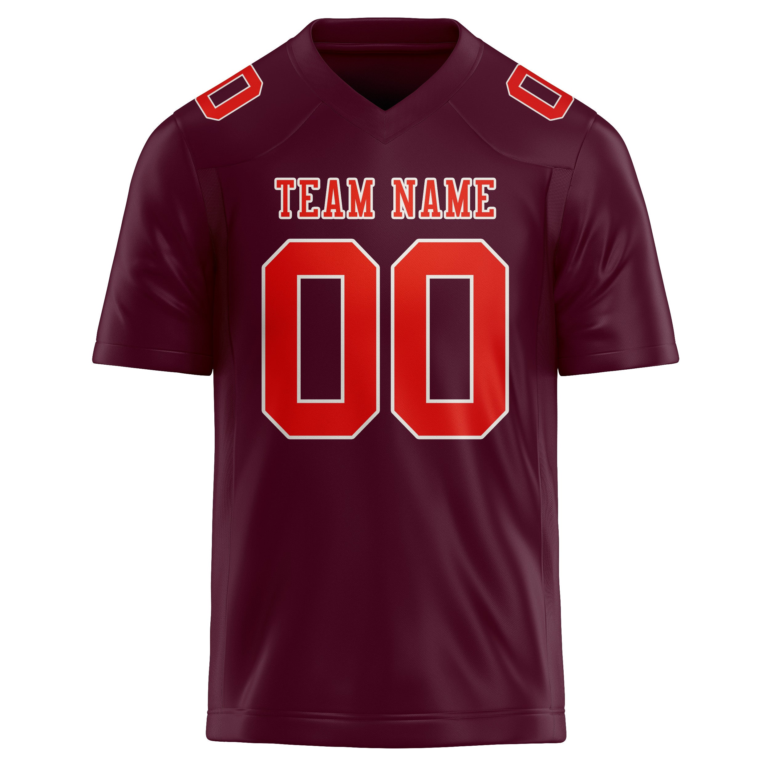 Custom Coral Red Orange Red Football Jersey