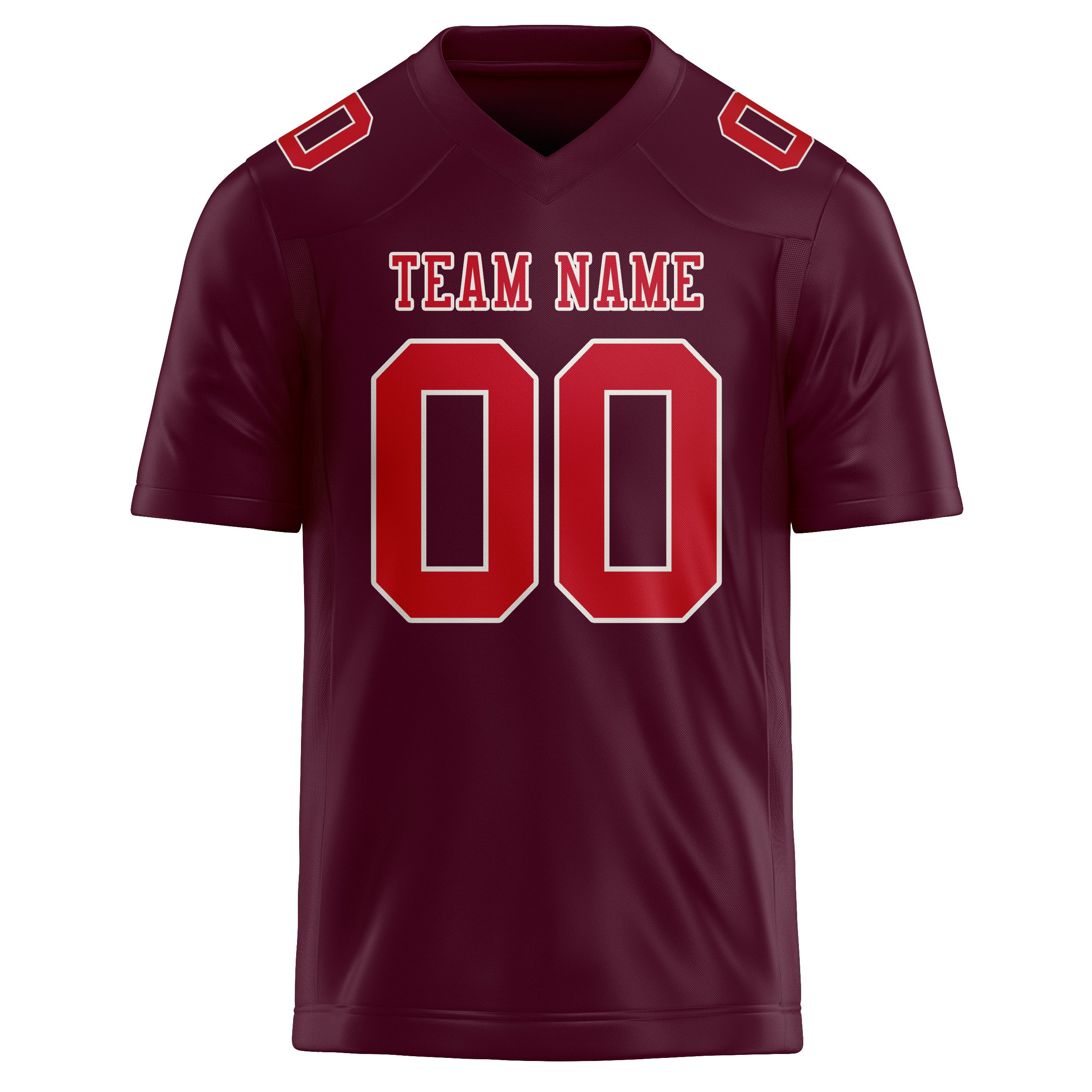 Custom Coral Red Red Football Jersey