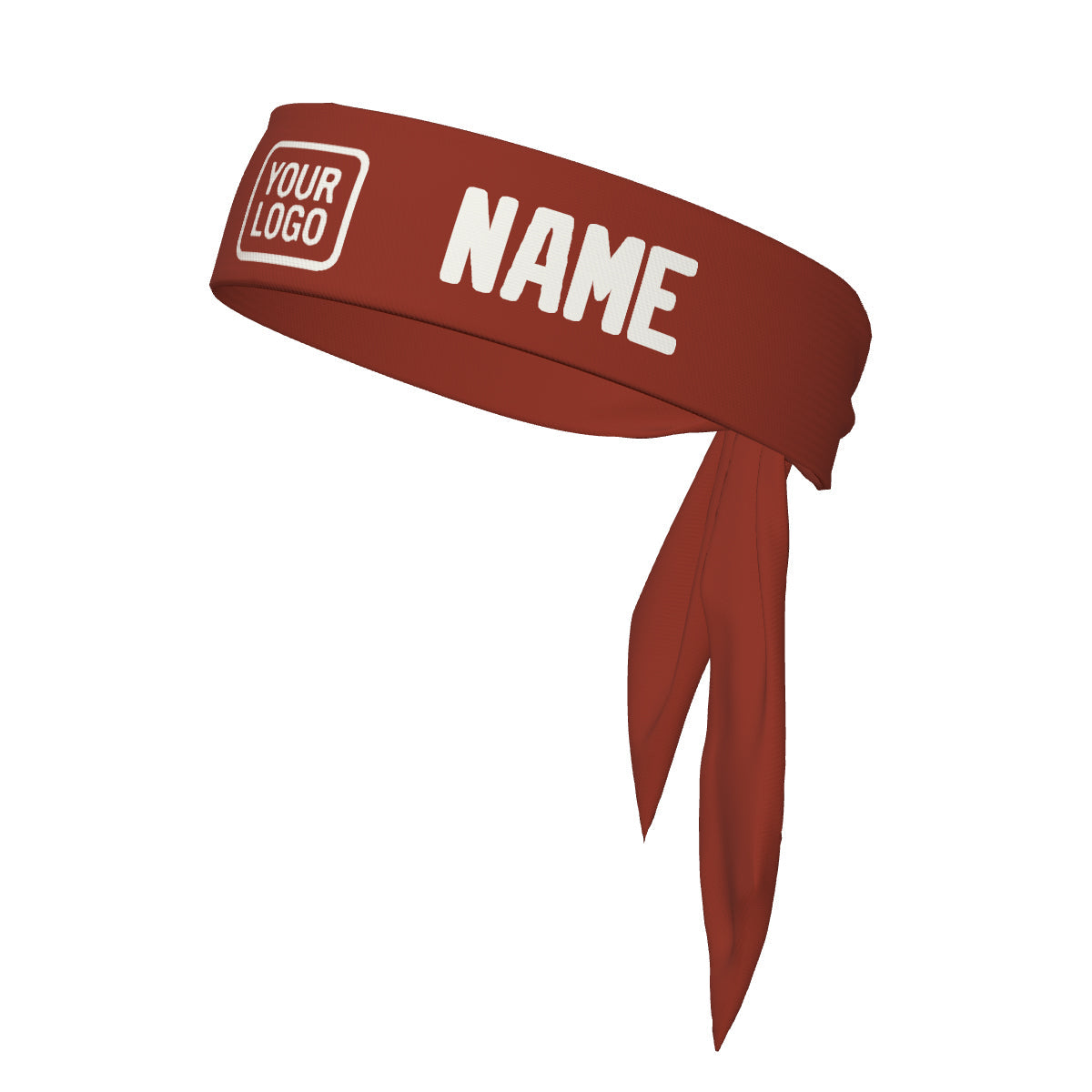 Custom Coral Red White Headband