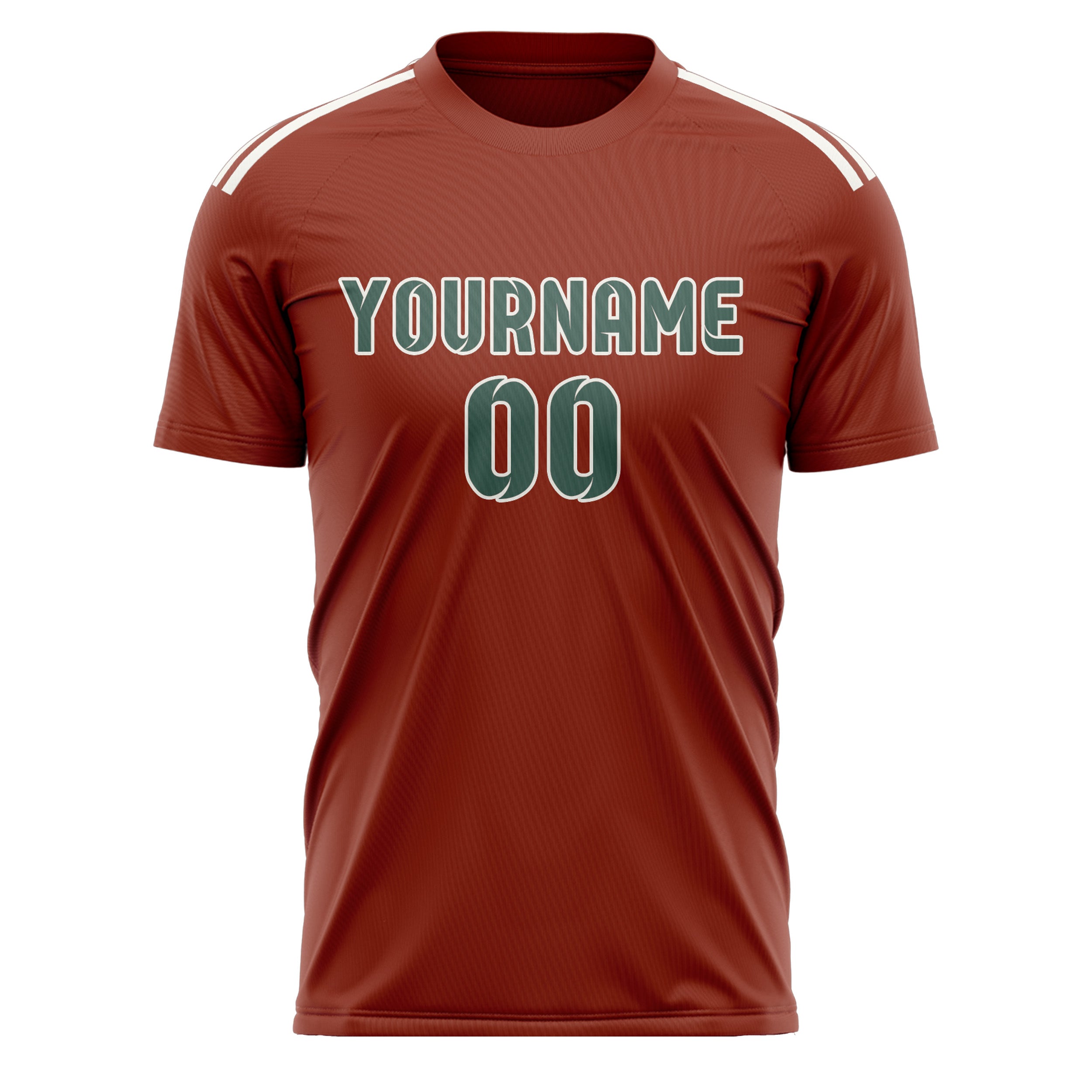 Custom Coral Red Blue Green Soccer Jersey