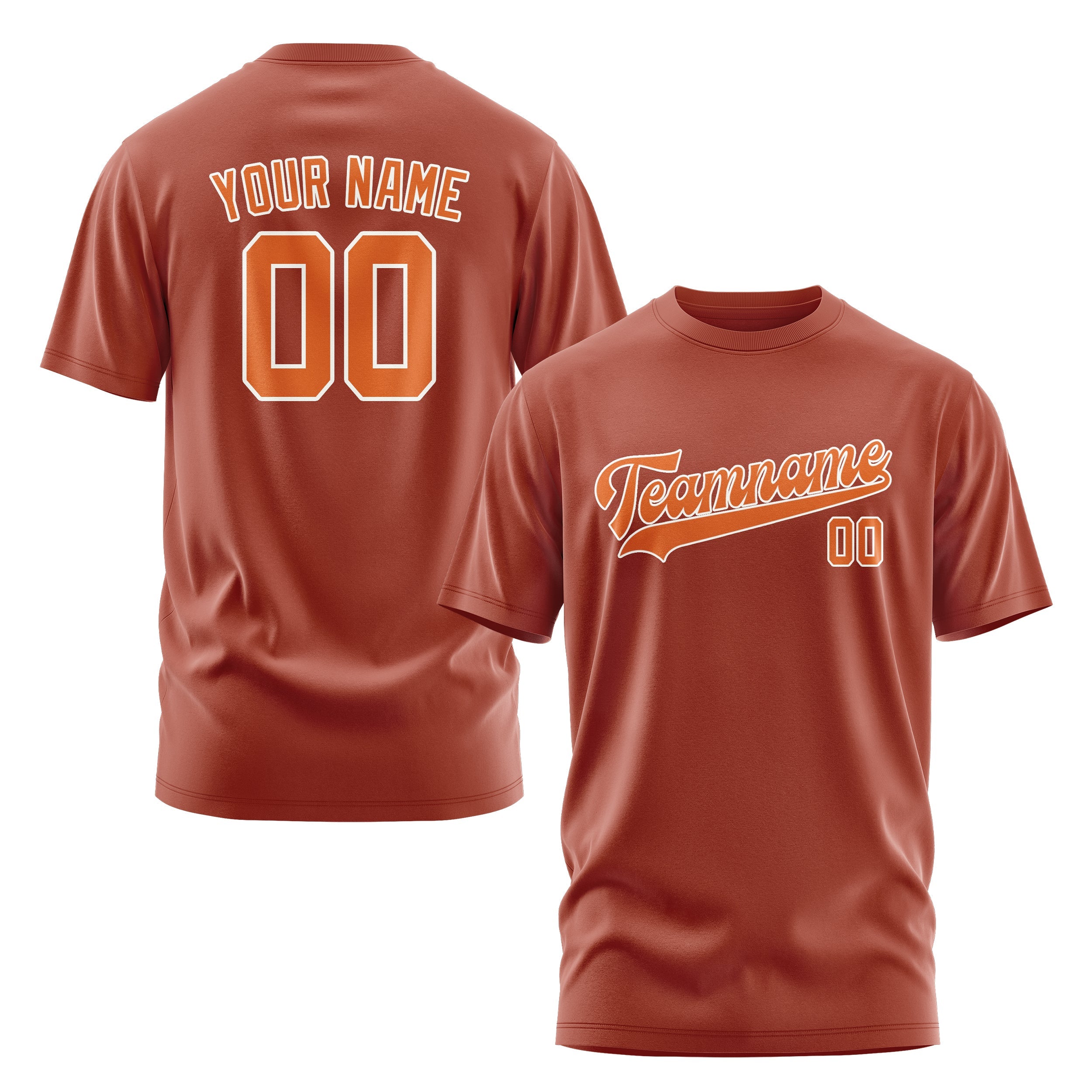 Custom Coral Red Orange T-Shirt