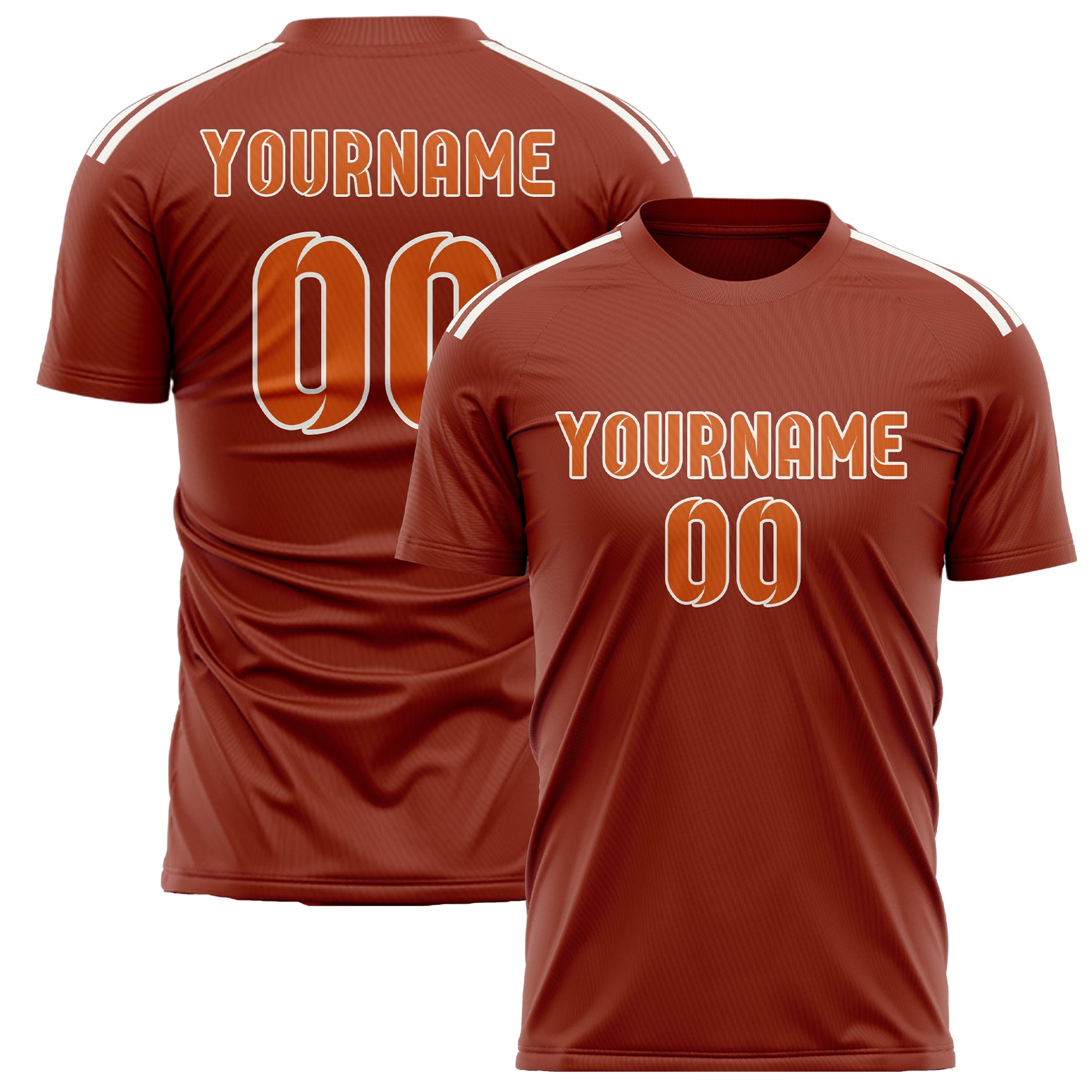 Custom Coral Red Orange Soccer Jersey