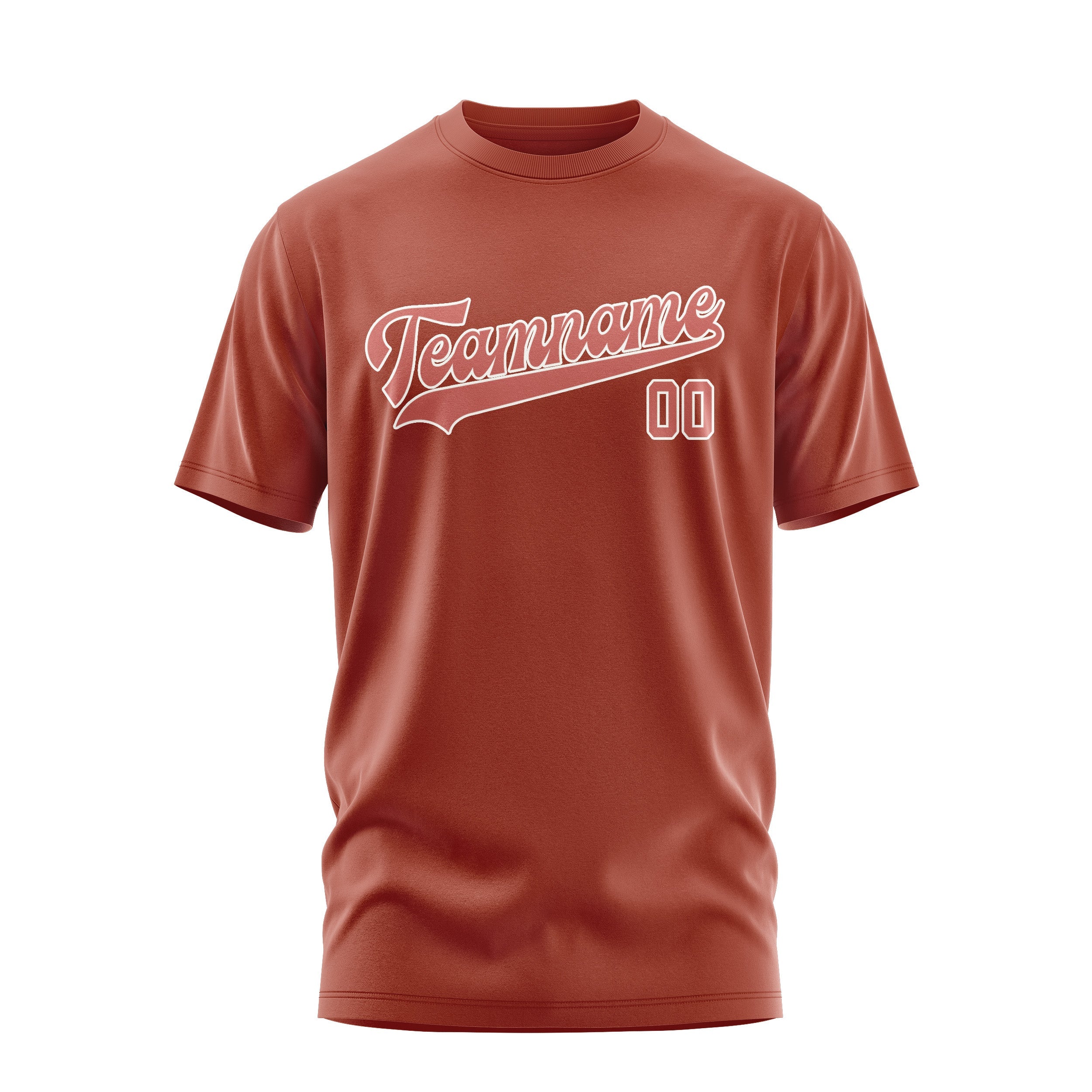 Custom Coral Red Copper Rose T-Shirt