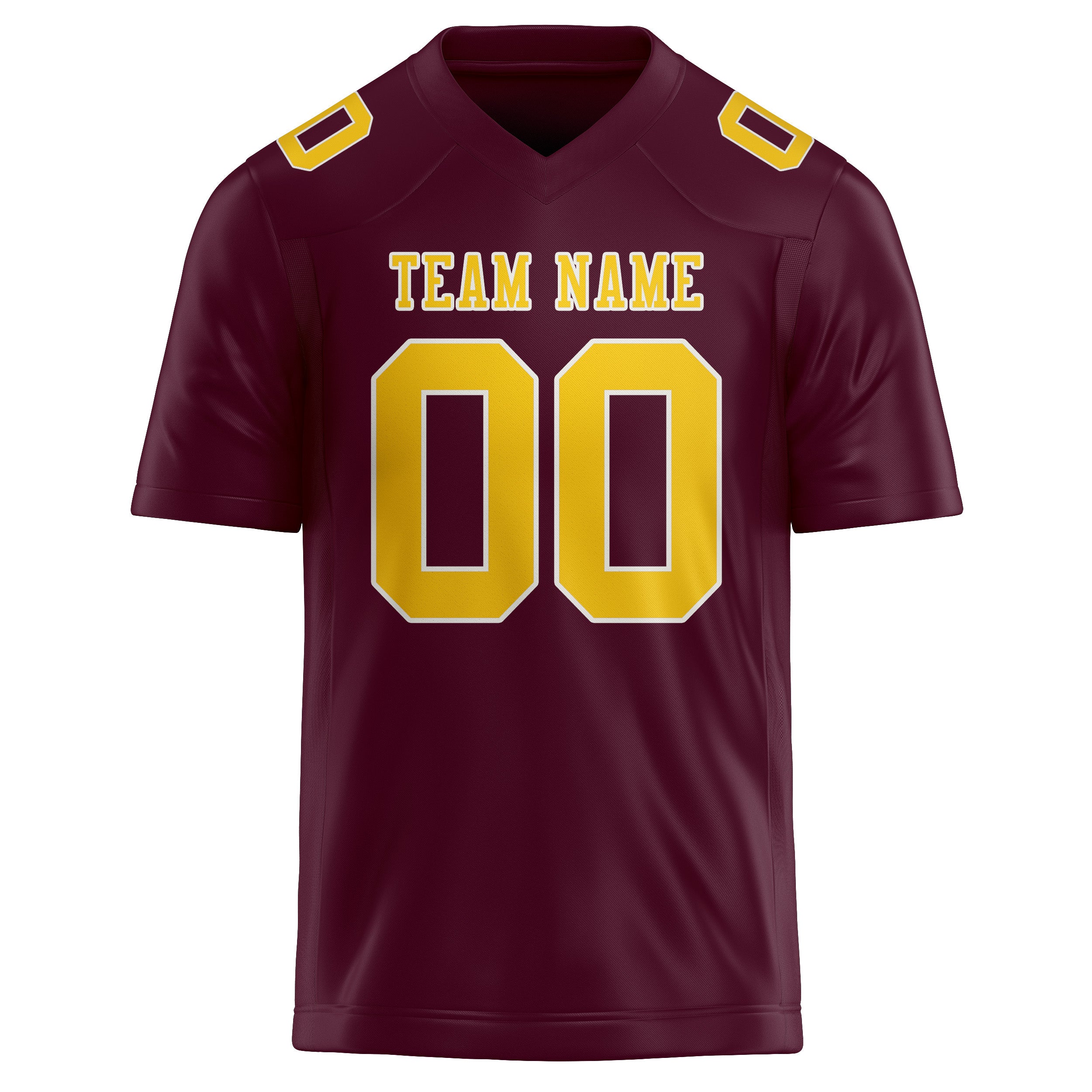 Custom Coral Red Gold Football Jersey