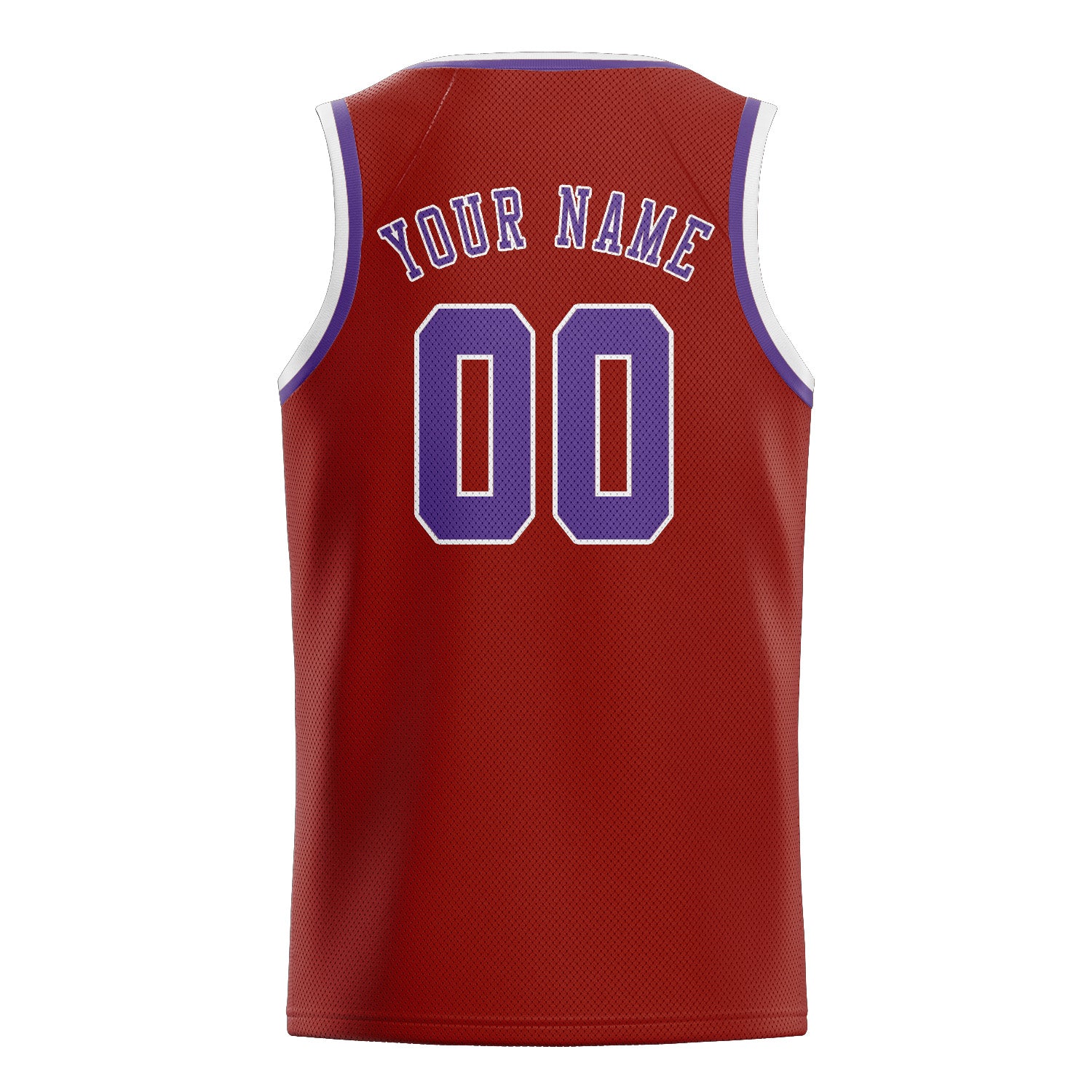 Custom Coral Red Light Purple Basketball Jersey