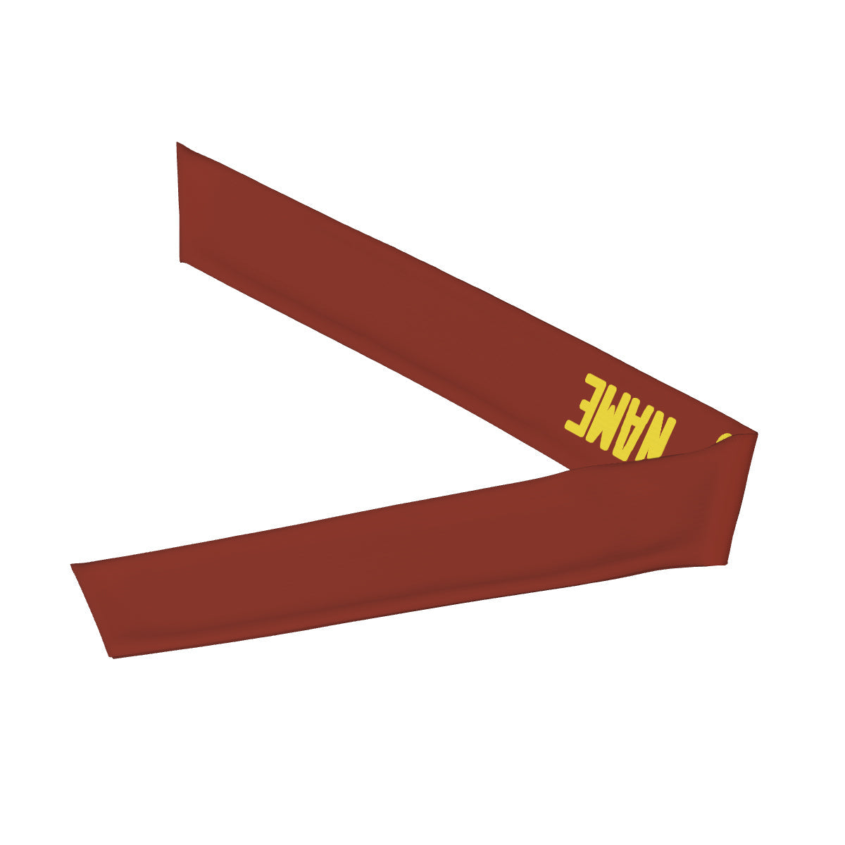 Custom Coral Red Light Yellow Headband