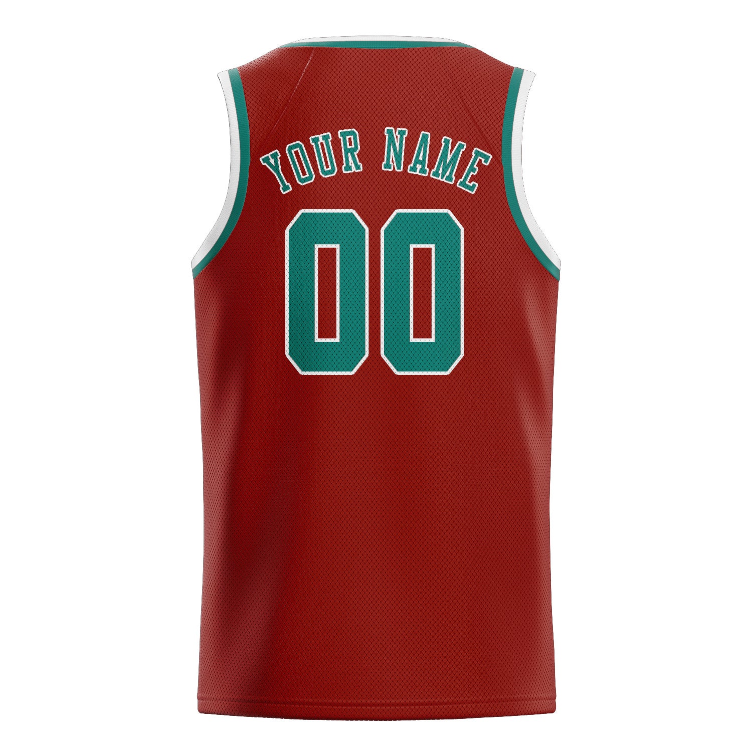 Custom Coral Red Blue Green Basketball Jersey