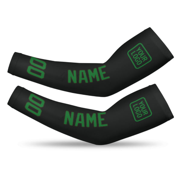 Custom Black Emerald Green Arm Sleeve