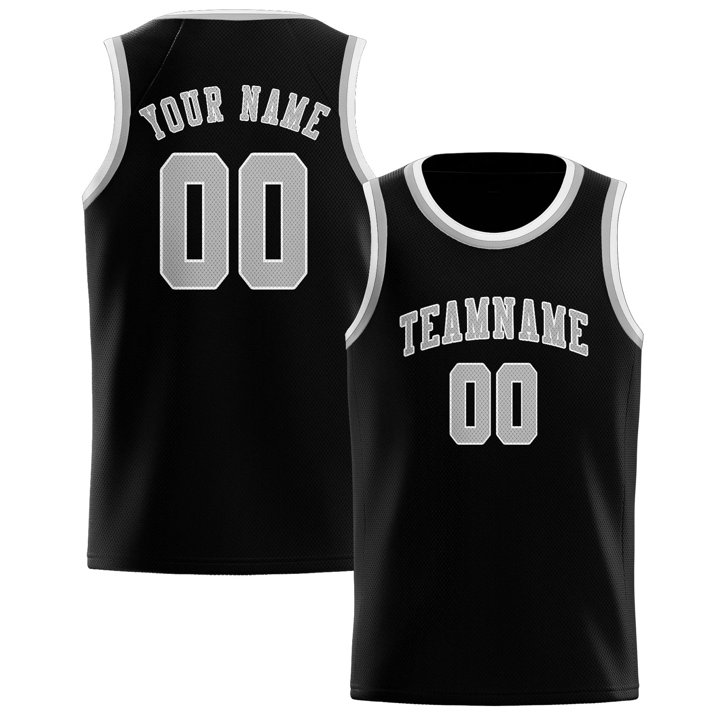 Custom Black Gray Basketball Jersey