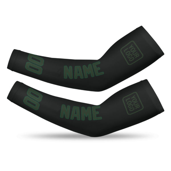 Custom Black Dark Green Arm Sleeve