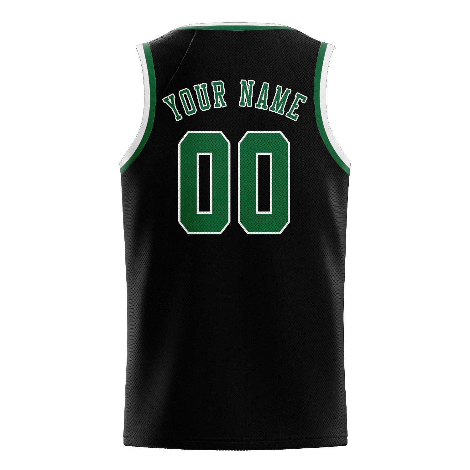 Custom Black Green Basketball Jersey