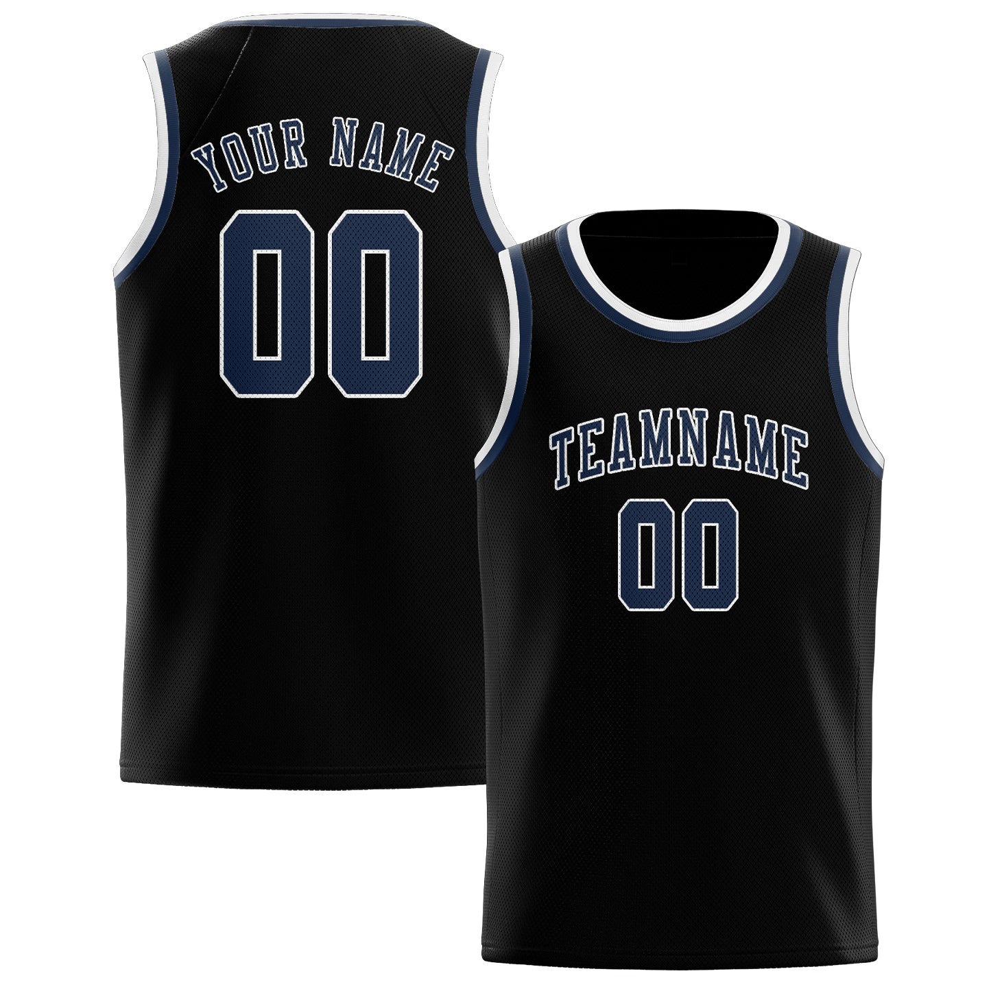 Custom Black Blue Basketball Jersey
