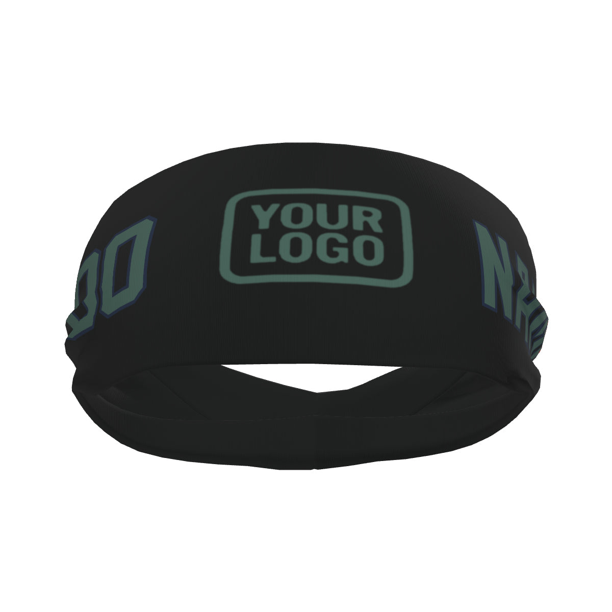 Custom Black Blue Green Sports headband
