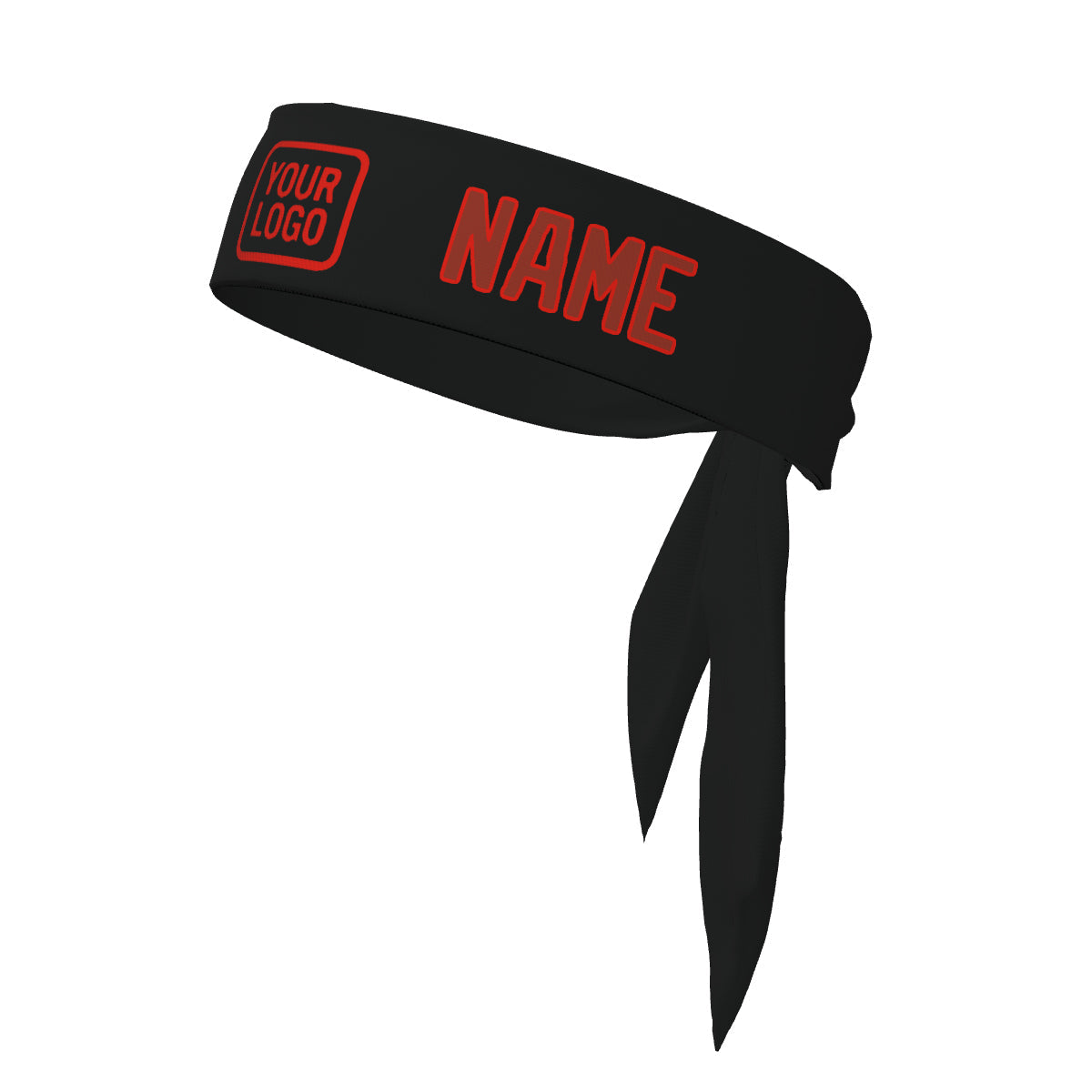 Custom Black Coral Red Headband
