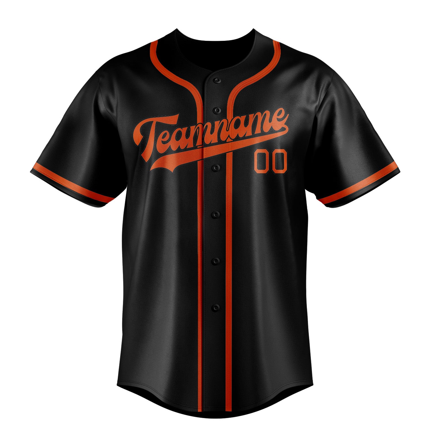Custom Black Orange Red Baseball Jersey