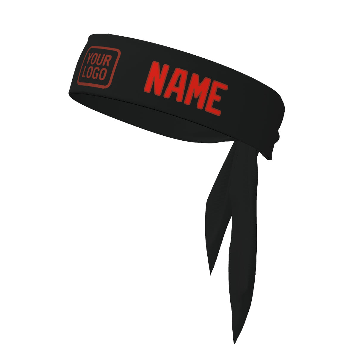 Custom Black Orange Red Headband