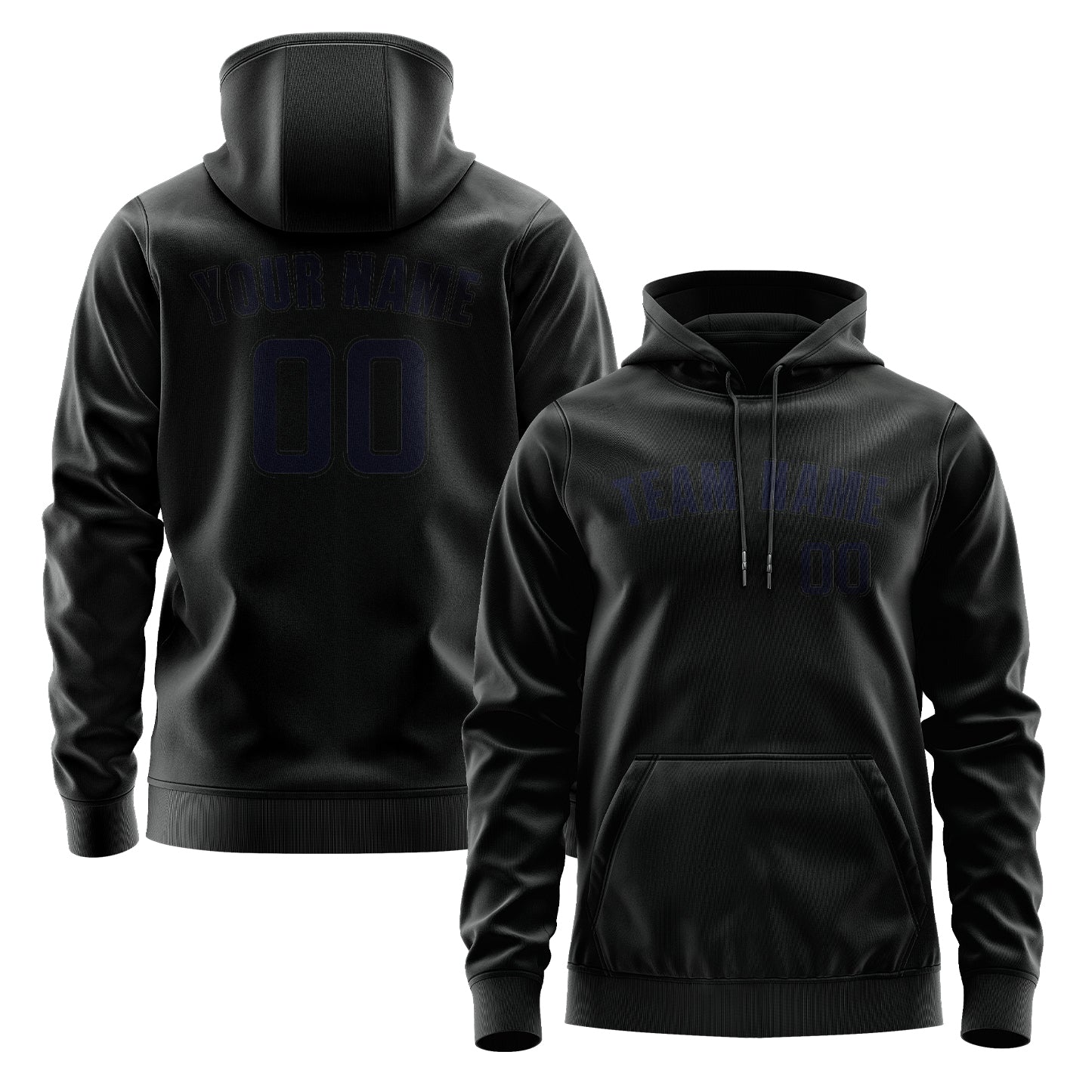 Custom Black Navy Hoodie