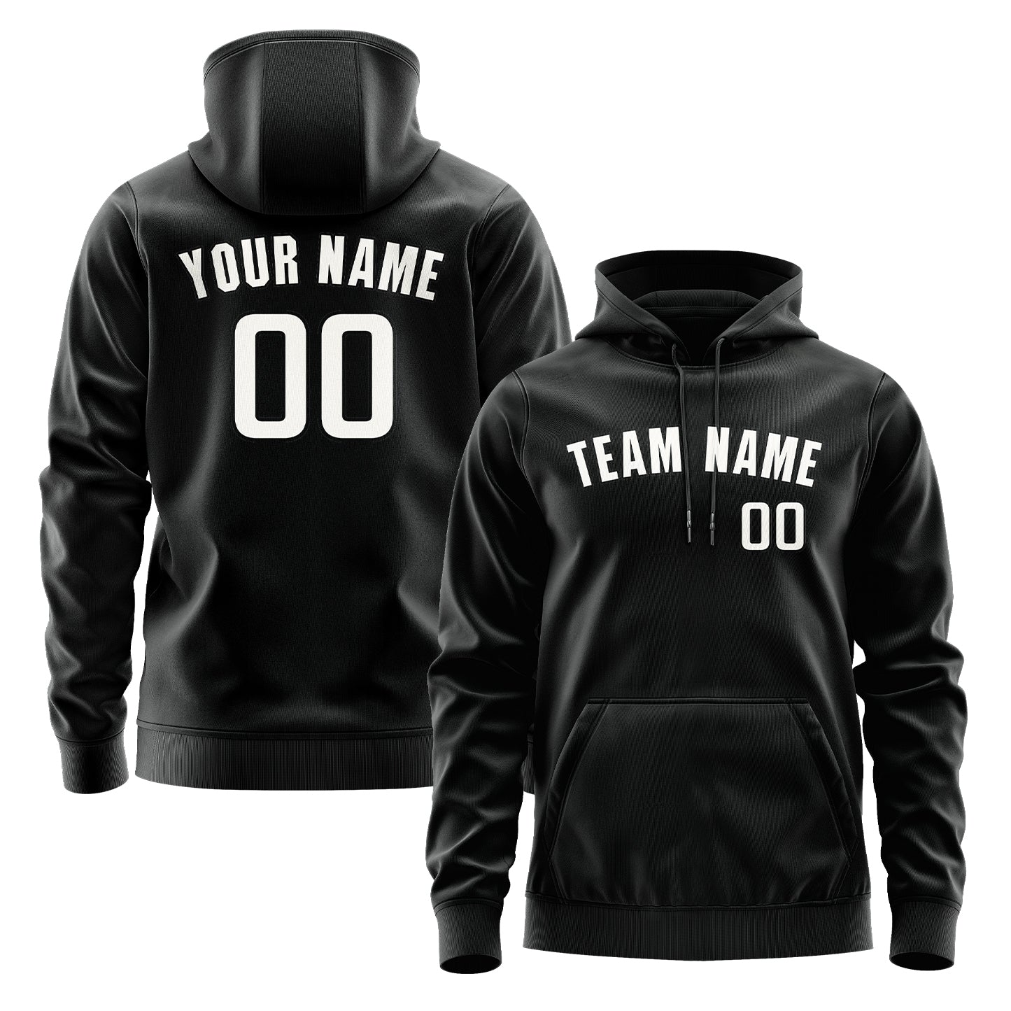 Custom Black White Hoodie
