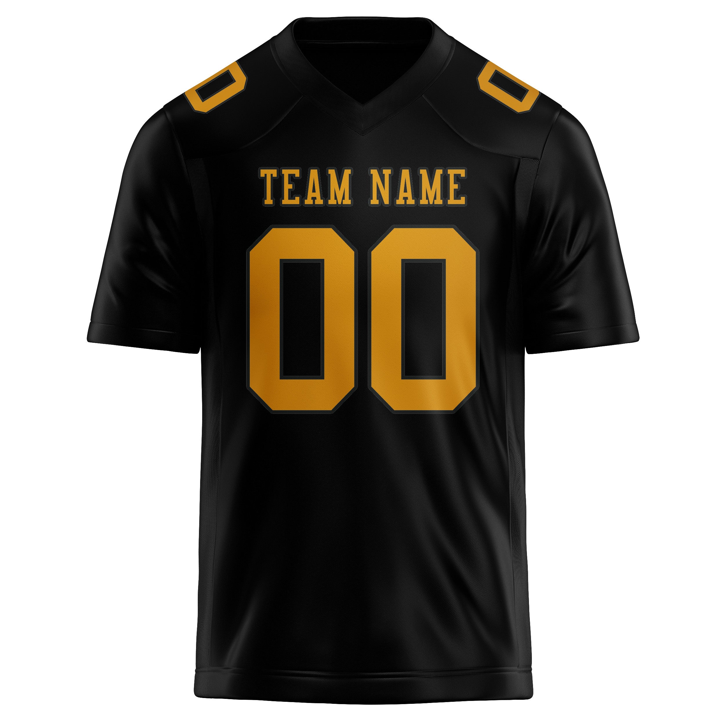 Custom Black Yellow Football Jersey