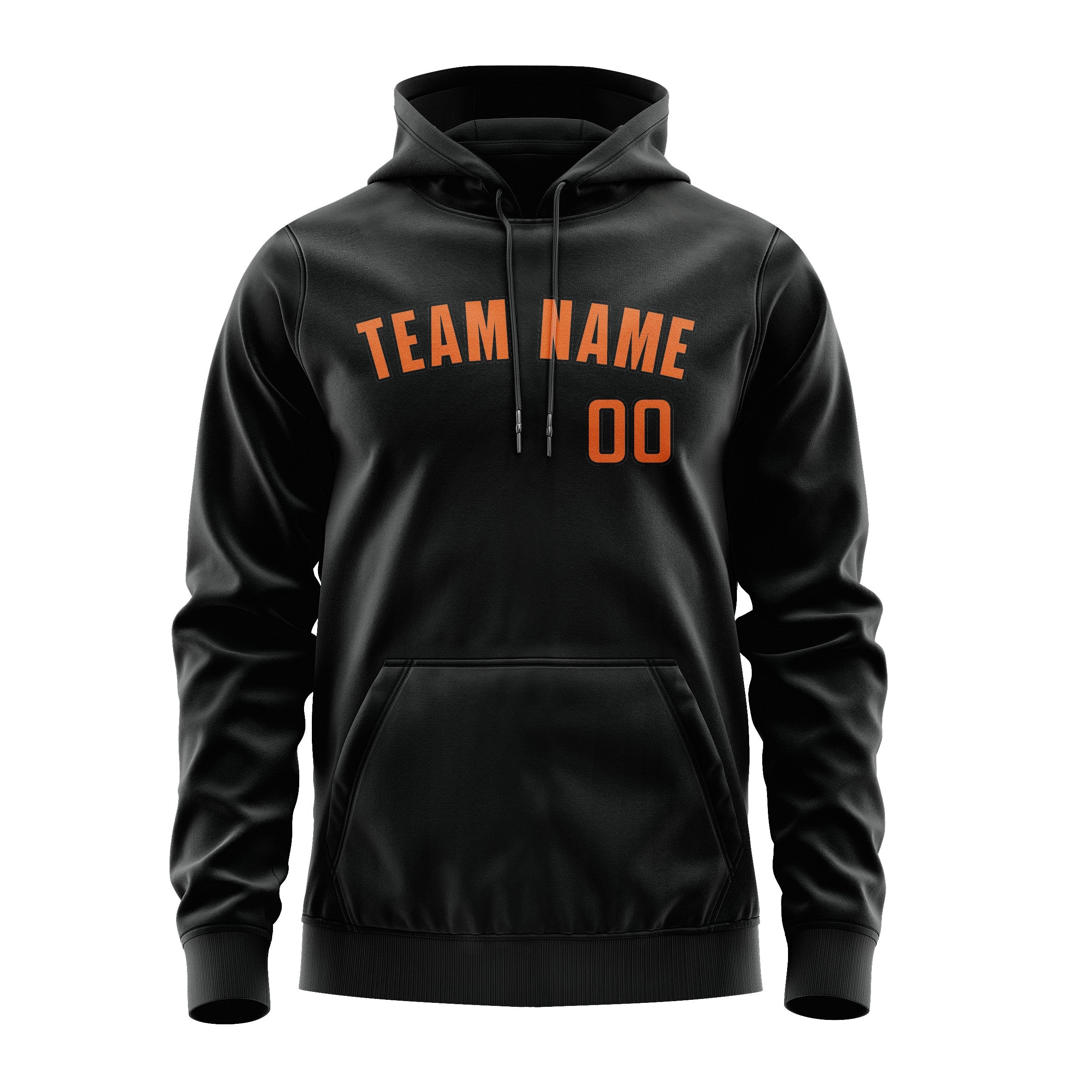 Custom Black Orange Hoodie