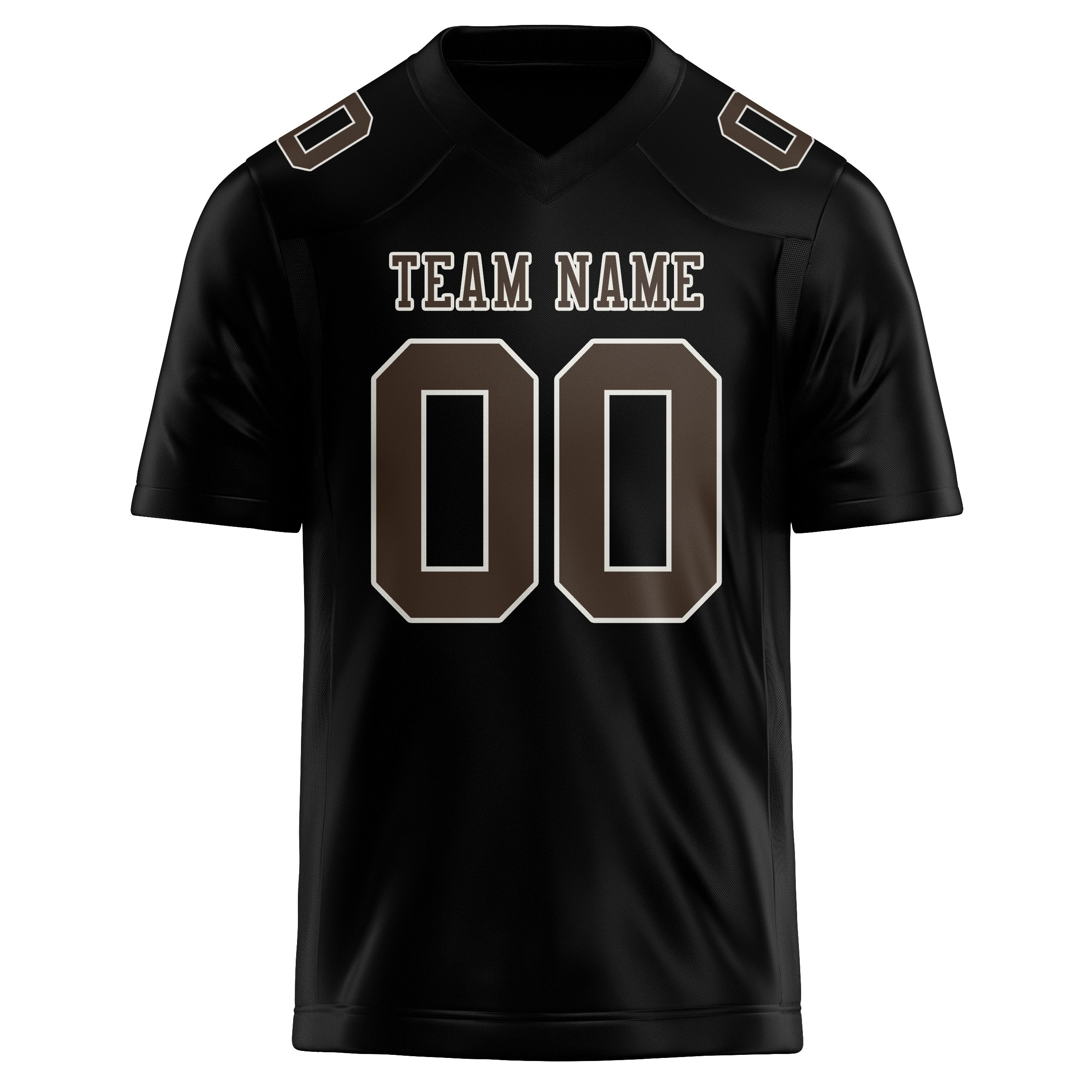 Custom Black Brown Football Jersey