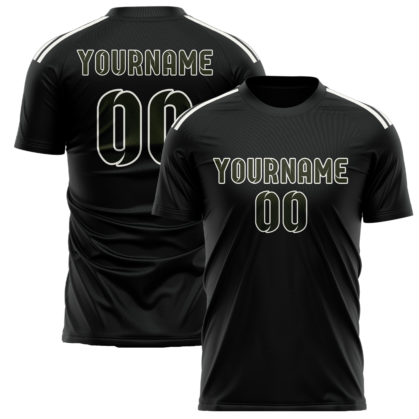 Custom Black Olive Soccer Jersey