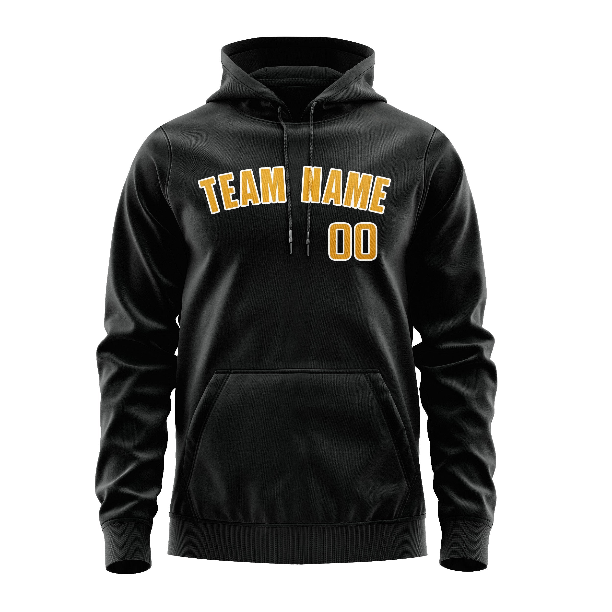 Custom Black Yellow Hoodie