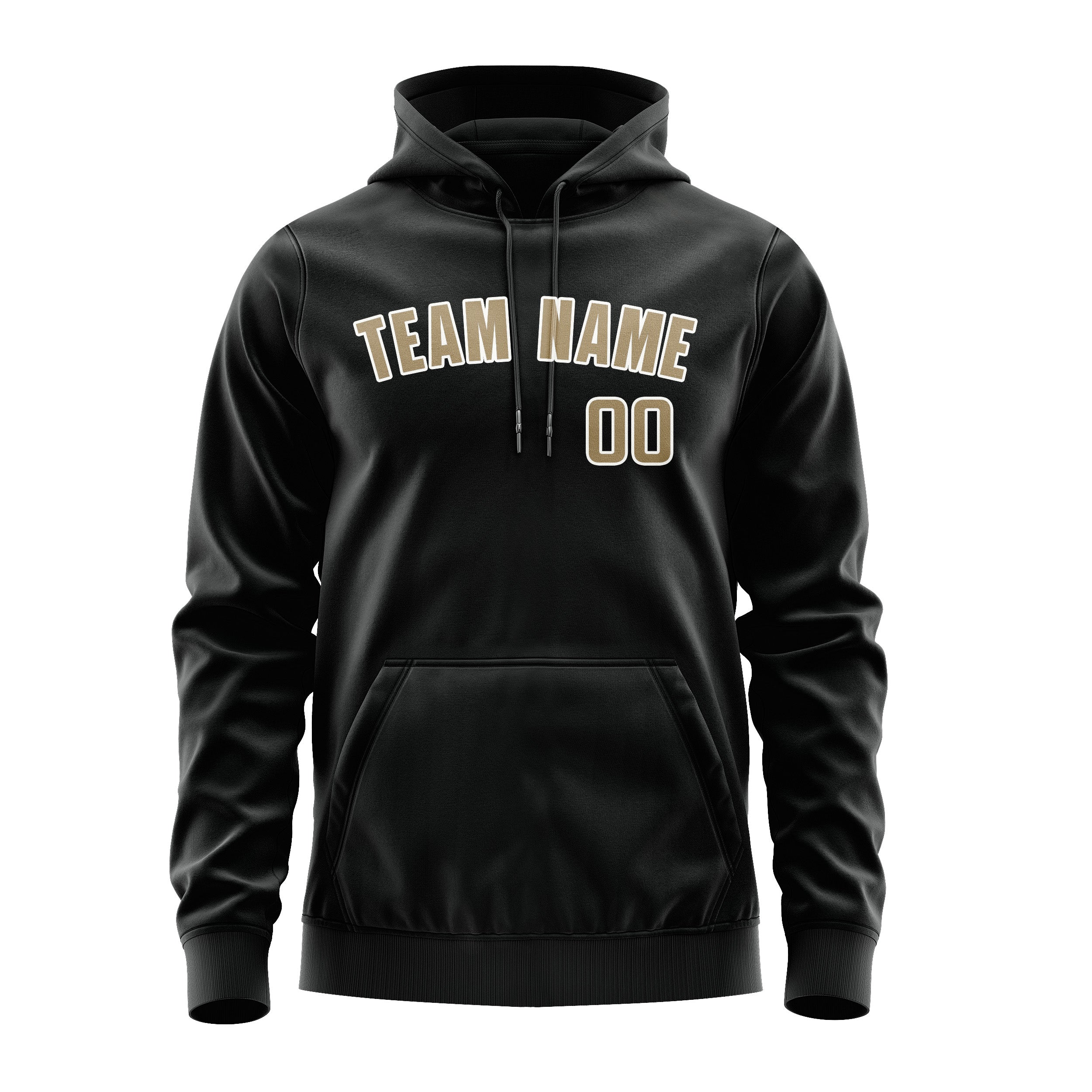 Custom Black Light Khaki Hoodie