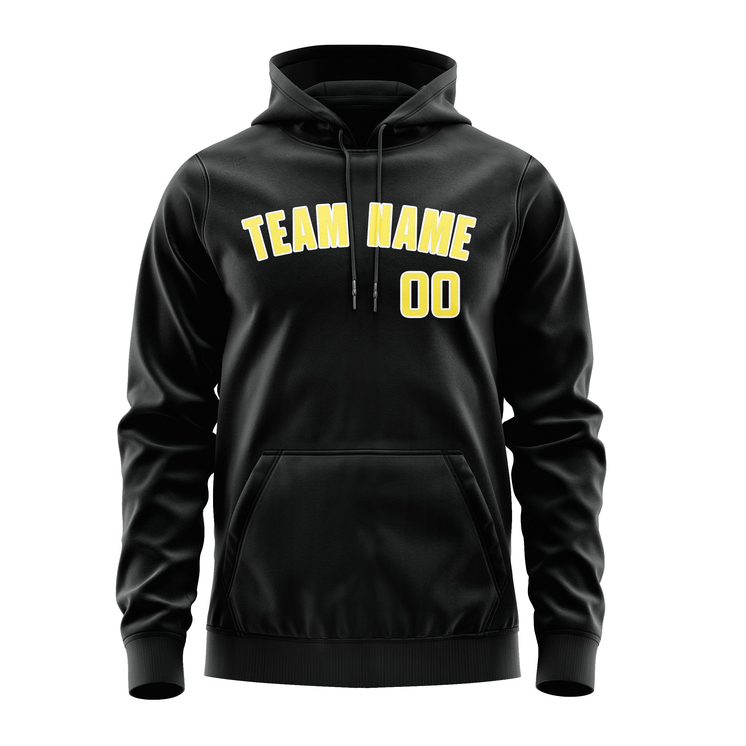 Custom Black Light Yellow Hoodie