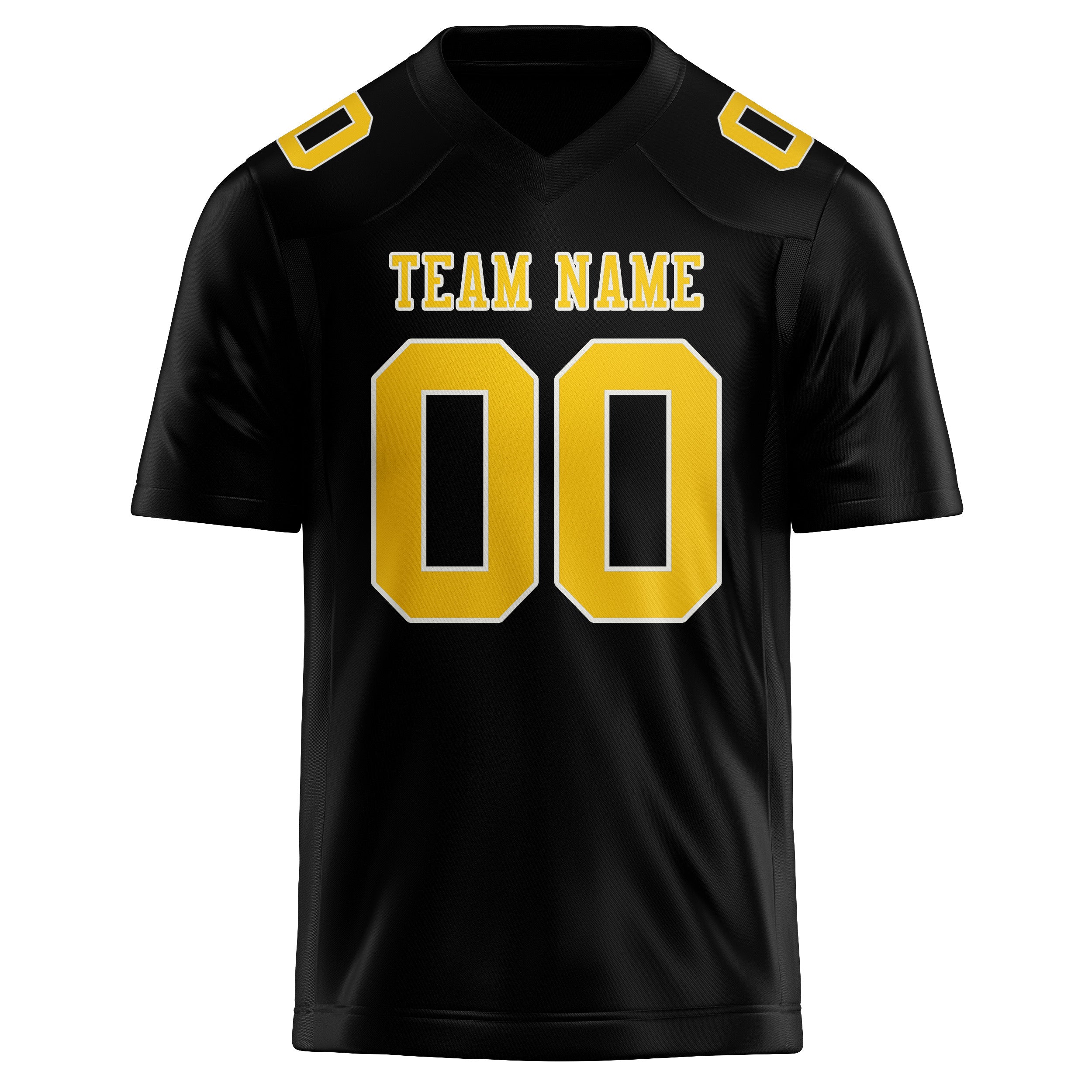 Custom Black Gold Football Jersey
