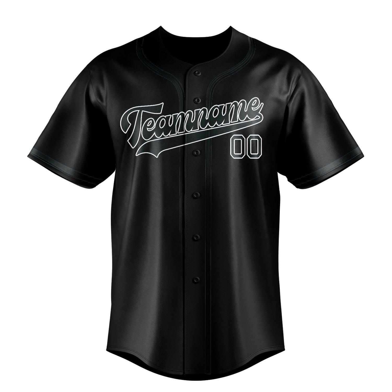 Custom Black Dark Grey Baseball Jersey